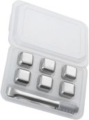 304 Stainless Steel Ice Cube Mold Set 7pcs Metal Ice Cubes for Whiskey Vodka Juice Wine Sturdy Reusable Cooling Stones