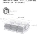 Whiskey Stones 6 Pack, Metal Reusable Ice Cubes, Stainless Steel Ice Cubes, Suitable for Whiskey, Vodka, Liqueurs, Wine, Beverage Juice or Soda