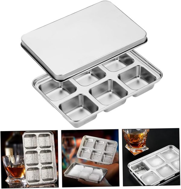 Ice Cube Trays Stainless Steel Ice Cube Mold Lid Home Accessory for Summer Cocktails - Image 2