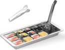 Stainless Steel 18 Slots Ice Tray with Lever,Dishwasher Safe Metal Ice Cubes Mold,Vintage Style Cube Tray for Home Kitchen Bar Use