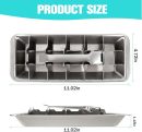 Metal Ice Cube Trays, Stainless Steel Ice Cube Trays, 18-Slot Ice Cube Tray with Easy Release Handle, Detachable Ice Trays for Bars Kitchens Dishwasher, Stainless Steel Ice Cube