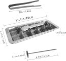 Stainless Steel Ice Cube Trays for Freezer, Metal Ice Tray with Lever, Vintage Inspired Icecube Tray, Retro Metalice Handle Made Icecubetray, Heavy Duty Metallic Icetray for Kitchen & Bar