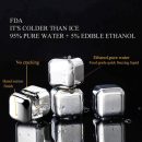 Whiskey Stones 8 Pack, Metal Reusable Ice Cubes, Stainless Steel Ice Cubes, Suitable for Whiskey, Vodka, Liqueurs, Wine, Beverage Juice or Soda