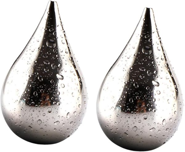 Water Drop Ice Tartar Set Large Ice Cube Mold for Beer Stainless Steel for Whiskey Vodka