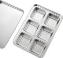 Ice Cube Tray, Stainless Steel Ice Cube Tray with Easy Release for Whiskey & Cocktail Cubes, Extra-Large Mold for Home Bars & Parties (1 Pack)