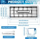 Stainless Steel 18 Slots Ice Tray with Lever,Dishwasher Safe Metal Ice Cubes Mold,Vintage Style Cube Tray for Home Kitchen Bar Use