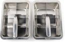Stainless Steel Large Cube Ice Tray, Set of 2