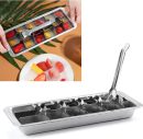 18/8 Stainless Steel Ice Cube Tray, 18 Slot Ice Cube Tray with Easy Release Handle for Making Various Ice Cubes and Frozen Foods, Removable Slots for Easy Ice Cube Removal and Cleaning