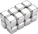 Metal Ice Cubes, Set of 16 - Rust-Proof Reusable Whiskey Stones with Tongs & Storage Boxes - Stainless Steel Ice Cubes - Non-Diluting, Quick Chill - Ideal for Drinks and Parties