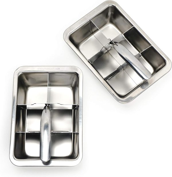 Stainless Steel Large Cube Ice Tray, Set of 2 - Image 2