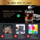 36 Pcs Stainless Steel Metal Ice Cubes Reusable - Whiskey Stones Ice Cube for Drinks, High Cooling Technology, for Whiskey and Beverage, Fathers Day Dad Gifts for Men Husband (36)